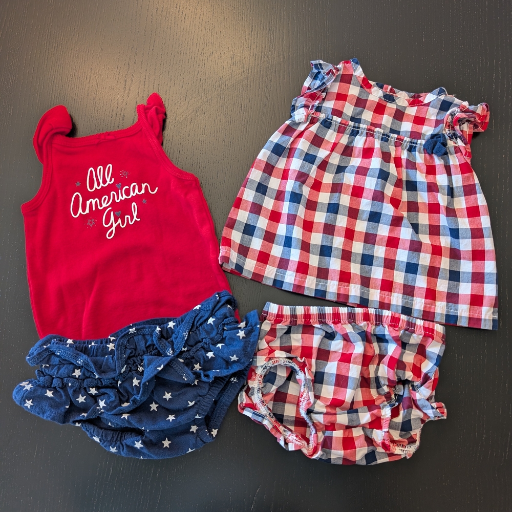 3 For $12 Carter's Red, Blue, and White Set